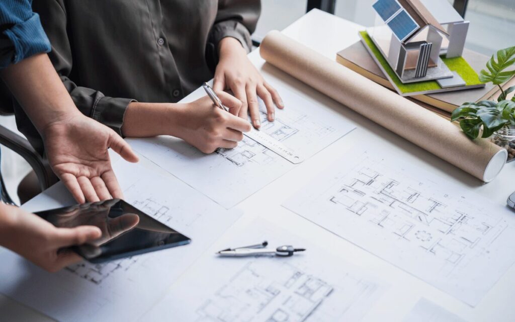 Plano técnico de vivienda realizado por estudio de arquitectura en Granollers